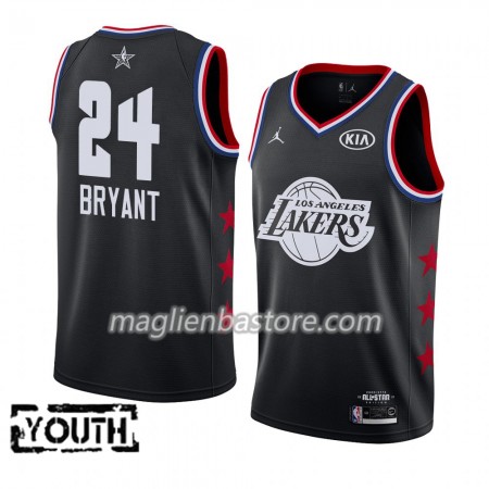Maglia Los Angeles Lakers Kobe Bryant 24 2019 All-Star Jordan Brand Nero Swingman - Bambino